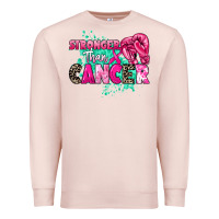 Pale Pink Stronger than Cancer Premium Sweatshirt - HowdyJamesFarm