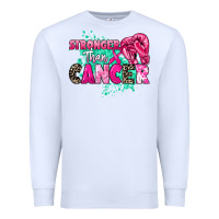 White Stronger than Cancer Premium Sweatshirt - HowdyJamesFarm