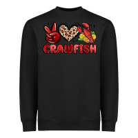 Black peace love crawfish Heavyweight Sweatshirt - MaliasSmallBusiness