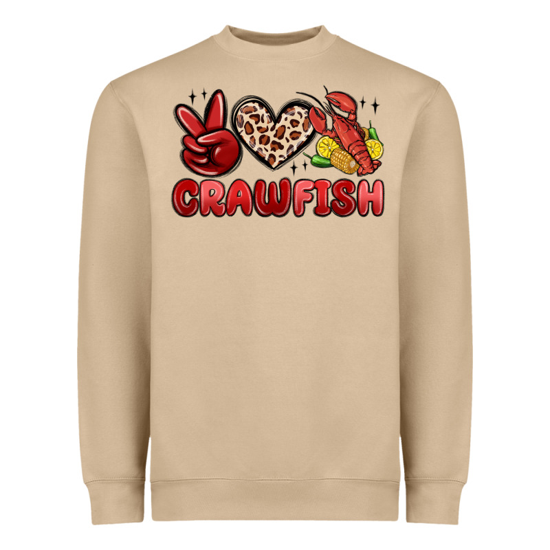 Peace Love Crawfish Heavyweight Sweatshirt by MaliasSmallBusiness | Teevron