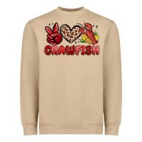 Mushroom peace love crawfish Heavyweight Sweatshirt - MaliasSmallBusiness