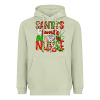 Matcha santa's favorite nurse Heavyweight Hoodie - texasbilliewilder