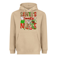 Mushroom santa's favorite nurse Heavyweight Hoodie - texasbilliewilder