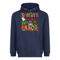 Navy santa's favorite nurse Heavyweight Hoodie - texasbilliewilder