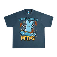 Midnight Navy skateboard bunny Urban Heavy Tee - MaliasSmallBusiness