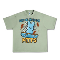 Oil Green skateboard bunny Urban Heavy Tee - MaliasSmallBusiness