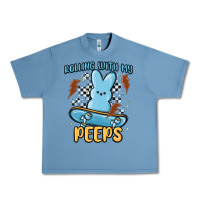 Pebble Blue skateboard bunny Urban Heavy Tee - MaliasSmallBusiness