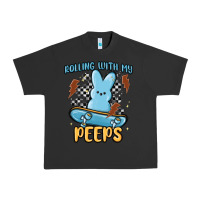 Pigment Black skateboard bunny Urban Heavy Tee - MaliasSmallBusiness