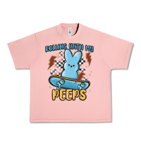 Salmon skateboard bunny Urban Heavy Tee - MaliasSmallBusiness