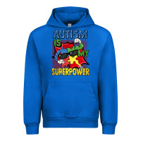 Cobalt Autism is my superpower Autism Awareness Day Urban Hoodie - FaDigitalArtStudio