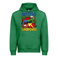Emerald Autism is my superpower Autism Awareness Day Urban Hoodie - FaDigitalArtStudio