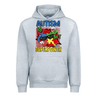 Heather Grey Autism is my superpower Autism Awareness Day Urban Hoodie - FaDigitalArtStudio