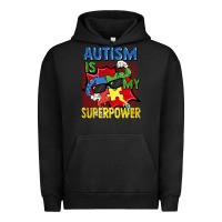 Pigment Black Autism is my superpower Autism Awareness Day Urban Hoodie - FaDigitalArtStudio