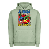 Pigment Oil Green Autism is my superpower Autism Awareness Day Urban Hoodie - FaDigitalArtStudio