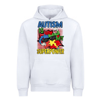 White Autism is my superpower Autism Awareness Day Urban Hoodie - FaDigitalArtStudio