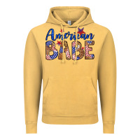 Vintage Mustard american babe Vintage Hoodie - LillyAllenDesigns
