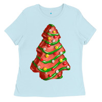 Baby Blue red christmas cake fa element Ladies Tee - FaDigitalArtStudio