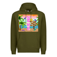 Army Green feeling beachy Premium Hoodie - TumblerDesignByShophia