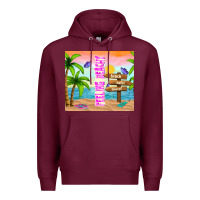 Burgundy feeling beachy Premium Hoodie - TumblerDesignByShophia