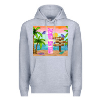 Heather Grey feeling beachy Premium Hoodie - TumblerDesignByShophia
