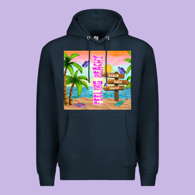 Feeling Beachy Premium Hoodie Designed By Tumblerdesignbyshophia