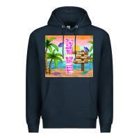Navy feeling beachy Premium Hoodie - TumblerDesignByShophia