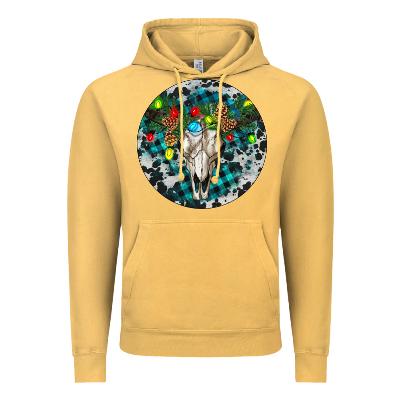 Bull Skull Christmas Vintage Hoodie by RanaPortraitStore | Teevron