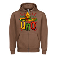 Chestnut uno my first mexican birthday Zipper Hoodie - Jasminsmagicworld