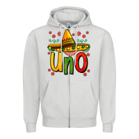 Dove Grey uno my first mexican birthday Zipper Hoodie - Jasminsmagicworld
