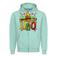 Seafoam uno my first mexican birthday Zipper Hoodie - Jasminsmagicworld