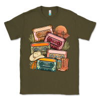 Army Green customized country cassette tapes Classic Tee - MaliasSmallBusiness