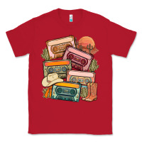 Red customized country cassette tapes Classic Tee - MaliasSmallBusiness