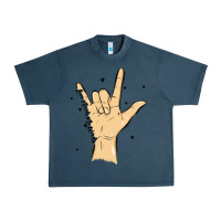 Midnight Navy love needs no words Urban Heavy Tee - MaliasSmallBusiness