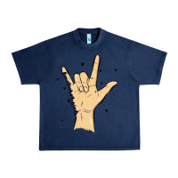 Navy love needs no words Urban Heavy Tee - MaliasSmallBusiness