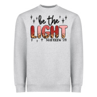 Heather Grey be the light Heavyweight Sweatshirt - MaliasSmallBusiness