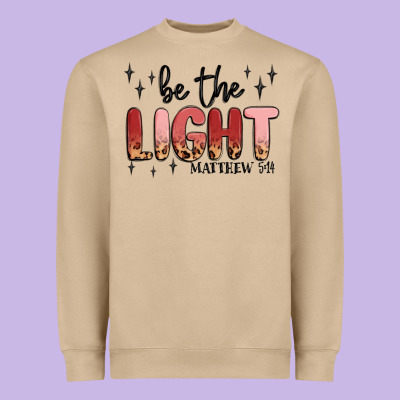 Be The Light Heavyweight Sweatshirt Designed By Maliassmallbusiness