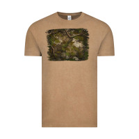 Vintage Coffee green hunter camouflage pattern brushstroke Vintage Tee - Jasminsmagicworld