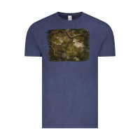 Vintage Denim green hunter camouflage pattern brushstroke Vintage Tee - Jasminsmagicworld