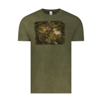 Vintage Olive green hunter camouflage pattern brushstroke Vintage Tee - Jasminsmagicworld
