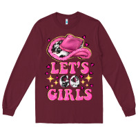 Burgundy lets go girls Long Sleeve Tee - NancyCooperArtShop