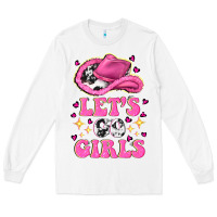 White lets go girls Long Sleeve Tee - NancyCooperArtShop