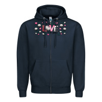 Navy for the love of the game  volleyball Zipper Hoodie - Jasminsmagicworld
