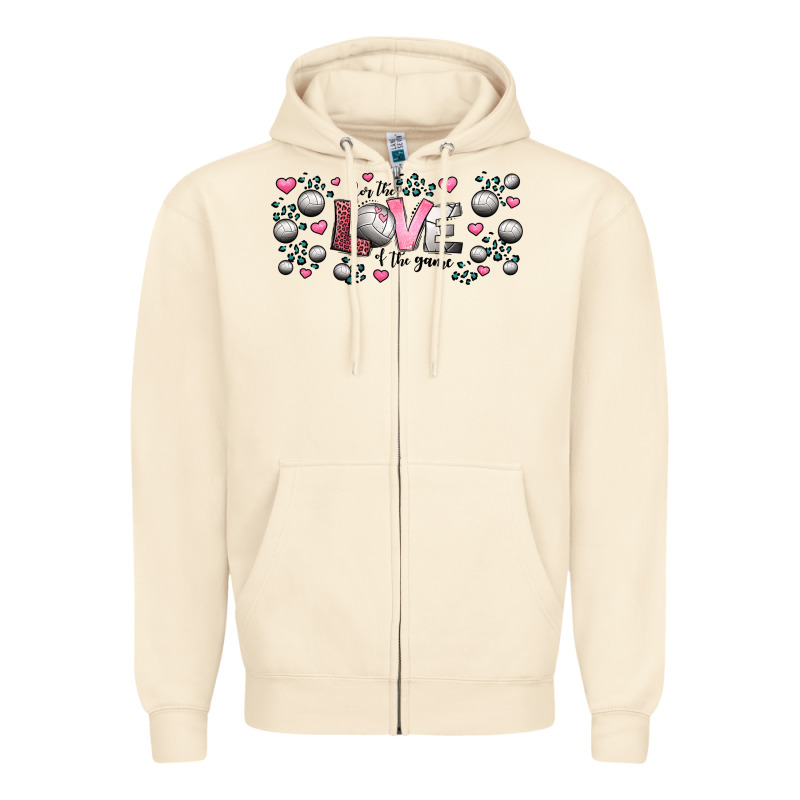For The Love Of The Game  Volleyball Zipper Hoodie by Jasminsmagicworld | Teevron
