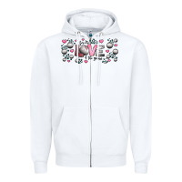 White for the love of the game  volleyball Zipper Hoodie - Jasminsmagicworld