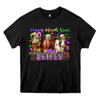Black happy mardi gras heifer Heavy Core Tee - RacoonDesign