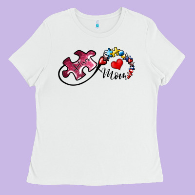 Autism Mom 1 Ladies Tee Designed By Sublimationcraftshop