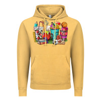 Vintage Mustard p.e. teacher coffee cups Vintage Hoodie - NancyCooperArtShop
