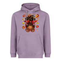 Lavender christmas afro messy bun Heavyweight Hoodie - texasbilliewilder