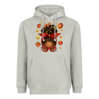 Moon Dust christmas afro messy bun Heavyweight Hoodie - texasbilliewilder