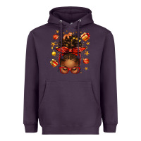 Plum christmas afro messy bun Heavyweight Hoodie - texasbilliewilder